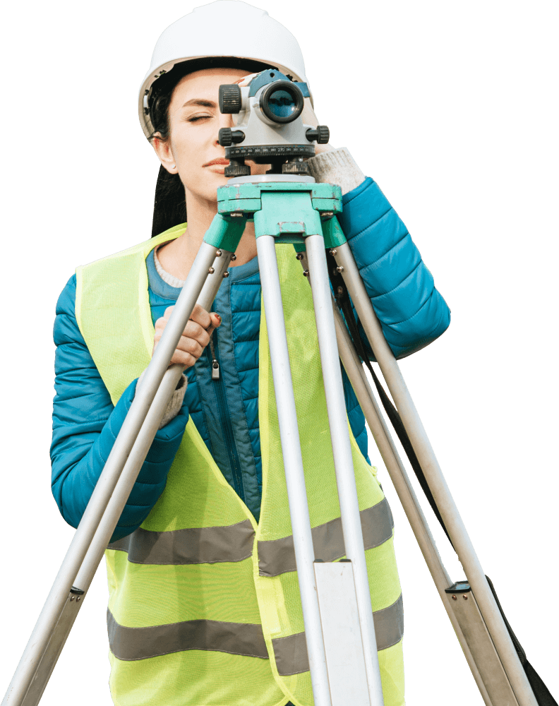 female surveyor measuring land with digital level 2023 11 27 05 02 22 utc 3